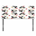 thumbnail image 3 of Sea Animals Headboard, Penguins with Heart Shapes Romantic Valentines Day, Upholstered Decorative Metal Bed Headboard with Memory Foam, Full Size, Mustard White Black, by Ambesonne, 3 of 4