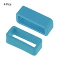 thumbnail image 3 of Uxcell Watch Band Strap Loops Silicone Watch Holder Keeper for 18mm Width Watch Band, Turquoise Blue 4 Pack, 3 of 5