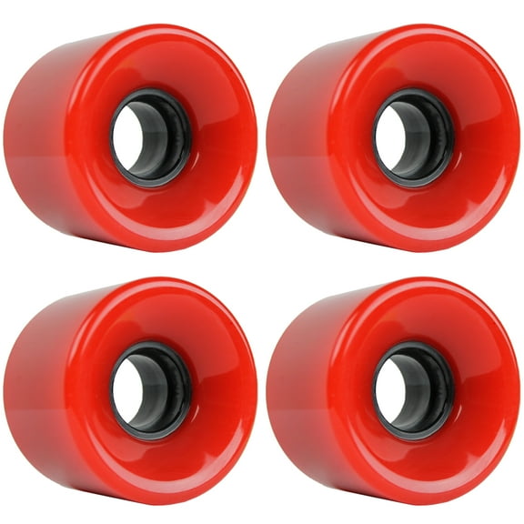 SKATEBOARD CRUISER WHEELS SET 59mm x 43mm 83A 186C Red