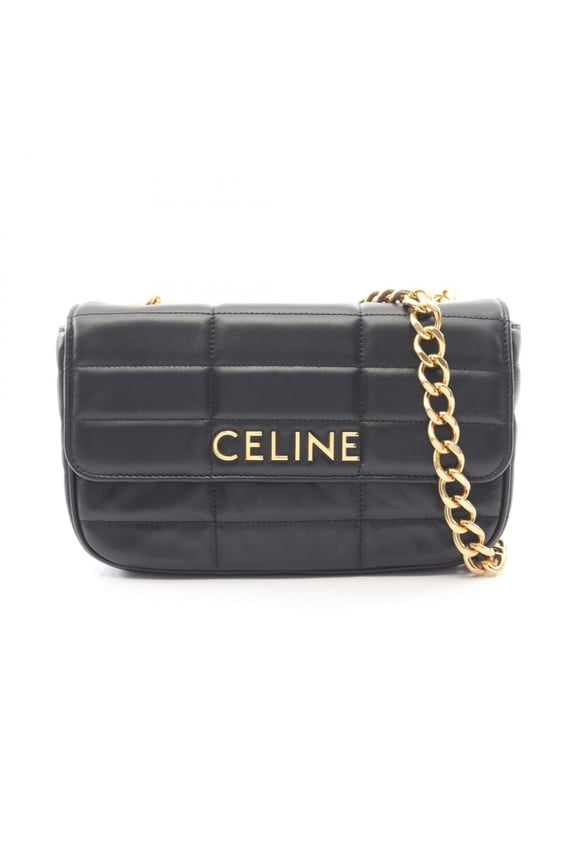 Pre-Owned Celine CELINE Monochrome Shoulder Bag Handbag Leather Women's Black 111273