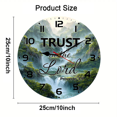 thumbnail image 2 of Kurmntregon Inspirational Waterfall Trust Wall Clock Christian Faith Religion Wooden Silent Non-Ticking Desk Clock Decorative For Living Room Home Office School Wall Decoration Round 10", 2 of 7