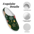 thumbnail image 5 of Kdxio Christmas Women's Men's Slippers Plush Slip-On House Slipper for Winter Indoor Soft Cushion Non-slip Fluffy Slides Slippers-46/47, 5 of 7