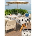thumbnail image 4 of Outdoor Tablecloth with Umbrella Hole and Zipper, Spring Botanical Rectangle Table Cloth 54x80 Inch Waterproof Tablecloth, Black Eucalyptus Butterfly Rustic Picnic Table Cover for Patio Camping, 4 of 7