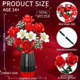 thumbnail image 2 of Set de construcción de ramos de flores Asoulin Roses con jarrón, 1077 piezas, 2 of 9