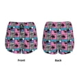 thumbnail image 3 of KLL Hawaii Palms Pattern Shorts Women,Athletic Shorts High Waisted Running Shorts Pocket Sporty Short Gym Elastic Workout Shorts-X-Large, 3 of 7
