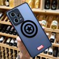 thumbnail image 3 of Matte Case for Redmi NOTE 12 11 10 11S 10S 9 9S 9T 8 7 6 5 4 3PRO PLUS 4G 5G Case Funda Coque Shell Marvel Logo Lron Spider-Aan, 3 of 5