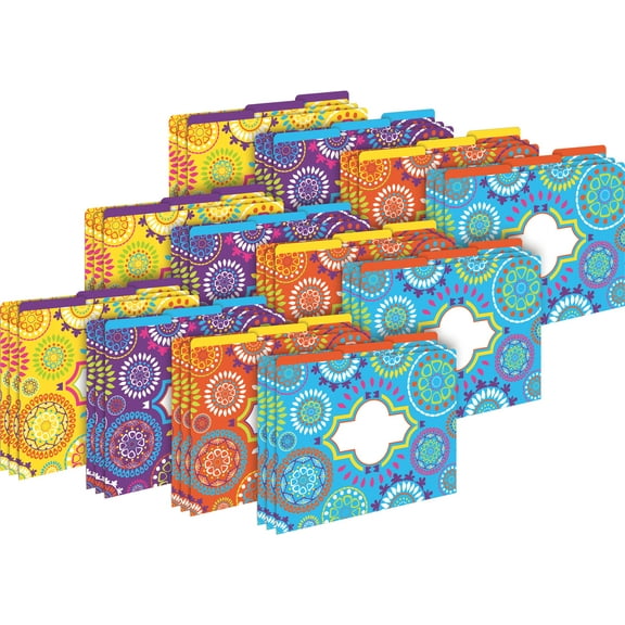 Barker Creek Moroccan Letter-Size File Folders • Multi-Design Set — 36/Set