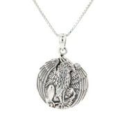 Jewelry Trends Sterling Silver Jody Bergsma Gryphon Pendant on Box Chain Necklace Griffin