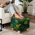 thumbnail image 4 of TSOVTHRID Highland Cattle Shamrock Print Ottoman Slipcovers Stretch Square Footrest Stool Covers Anti-Slip Ottoman Cover for Foot Stool Furniture Protector with Elastic Bottom St. Patrick's Day Decor, 4 of 7