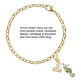thumbnail image 2 of Delight Jewelry Silver-tone Lime Green Seahorse - Gold-tone Clip on Charm with Mini Year 2025, 2 of 4