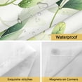 thumbnail image 4 of No Hook Shower Curtains with Snap-in Liner Set, Green Leaves Waterproof Hotel Style Bathroom Shower Curtain, Summer Botanical Farmhouse Leaf Watercolor Breathable Mesh Top Bath Curtains 72''x78'', 4 of 9
