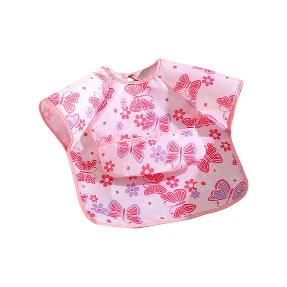 Soft Water Proofing Baby Feeding Bib for Weaning Meal Hour Easy Cleaning Overalls Catcher Design Adjustable