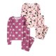 thumbnail image 1 of The Children's Place Conjunto de pijama de manga larga y pantalones para niñas, leopardo, paquete de 2, 14 EE. UU., 1 of 3