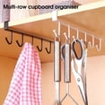thumbnail image 7 of OIUR Coffee Cup Holder Hanger Hook Rust-Resistant Strong Load-bearing Easy to Install Under-Cabinet Mug Holder Rack, 7 of 7
