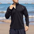 thumbnail image 2 of Mlzmgr Athletic Shirts Men High Neck 1/4 Zipper Long Sleeve Breathable Fitness Shirts Workout Gym Running Mens Tops, 2 of 5
