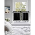 thumbnail image 4 of Black Geometric Half Window Curtains 24 Inches Long, Greek Key Design Abstract Modern Art Window Treatment Curtain Drapes, Short Curtains Tiers for Kitchen Over Sink, 27.5"x24", 2 Panels, 4 of 7