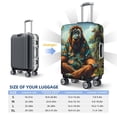 thumbnail image 6 of Balery Luggage Cover Forest Meditating Gorilla Print Suitcase Covers for Luggage Elastic Washable Suitcase Protector Fits 18-32 Inch Luggage-Small, 6 of 9