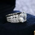 thumbnail image 4 of EOEMY Fashion Round Cubic Zircon Women Wedding Party 925 Silver Filled Ring Sz 6-10-10, 4 of 5