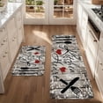 thumbnail image 5 of Vintage Printed Kitchen Rug Set, Non-Slip Flannel Mat for Bathroom Bedroom Door Laundry Room, 5 of 8