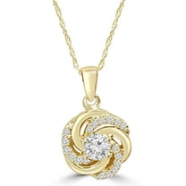 Pompeii 1/2Ct Diamond Kenda Pendant 14K Yellow Gold Women's 18" Necklace (G/H,I1)