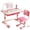 Pink #6, variant on Lweong Kids Desk and Chair Set, Height Adjustable Children's Study Desk with Spacious Storage Drawer, Golden Distance Preventing Myopia Design for Kids