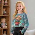 thumbnail image 4 of DISNIMO Girls Crop Tops Highland Cattle Flower Printed Long Sleeve Pullover Sweatshirts Fall Fashion Shirts Loose Fits Pullover Tops Casual Lightweight Cropped Sweatshirt, 4 of 7