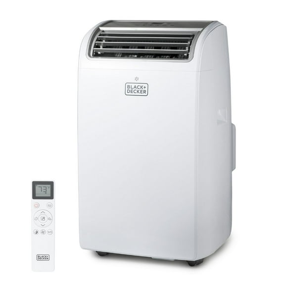 BLACK+DECKER Portable Air Conditioner, 8,150 BTU SACC/CEC (12,000 BTU ASHRAE 128) for Rooms Up To 550 Sq. Ft., White