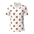 thumbnail image 2 of Daiia Hand Drawn Strawberry Pattern Men’s Polo Shirts,Solid Deck Shirt,Classic Fit, Breathable Cotton Polo for Casual and Sport Wear-Large, 2 of 7