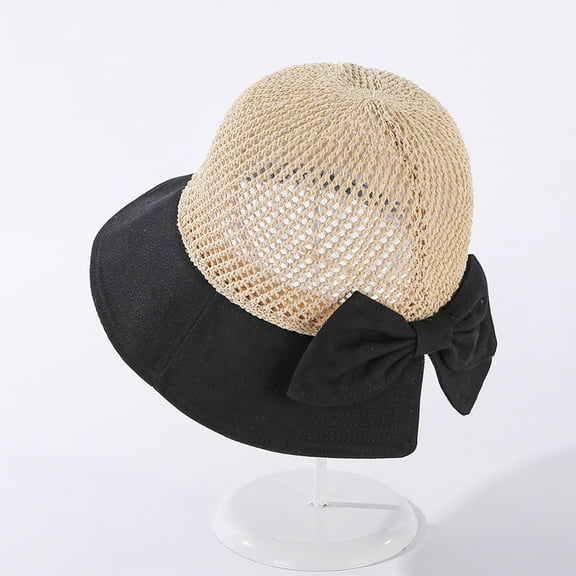 Holzkary Bucket Hat for Women Men Cotton Summer Sun Beach Fishing Cap Womens Outdoor Solid Sun Hat Casual Elegant Sun Hat Black One Size