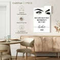 thumbnail image 5 of Elephant Stock Perfect Lashes Typography Wall Art - Vertical Canvas Wall Art - Living Room Wall Decor - Inspirational And Typography Canvas - White And Black Decor - 8" x 12", 5 of 8
