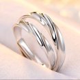thumbnail image 2 of 925 Sterling Silver Ring Mobius Strip Couple Ring Simple Band for Men and Women Promise Ring Wedding Ring Engagement Ring Anniversary Gift, 2 of 7