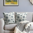 thumbnail image 3 of Dusty Blue Cream Winter Snowflakes Pillow Covers 20x20 Set of 2 Christmas Decorative Throw Pillows Outdoor Farmhouse Xmas Holiday Seasnoal Pillowcases Cushion Case Decor for Home Sofa Couch Bed, 3 of 4