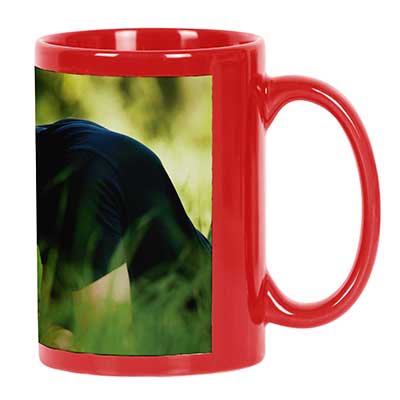Printtoo PersonalizedPhotoCollage CoffeeMugCouple Custom Picture Ceramic CupDishwasher & Microwave Safe- 11 Oz -Red