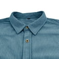 thumbnail image 4 of Men's Slim Fit Corduroy Shirt Long Sleeve Button Down Casual Shirt with Chest Pocket for Autumn Winter Daily Wear Mens Summer Lightweight Pullover Tee Shirts, 4 of 7