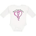 thumbnail image 3 of Inktastic Breast Cancer Awareness with Pink Ribbon Heart Boys or Girls Long Sleeve Baby Bodysuit, 3 of 5