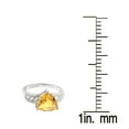 thumbnail image 3 of Sterling Silver with Natural Citrine and White Topaz Trillion Ring for Women, 3 of 3