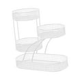 thumbnail image 3 of CarpNettore Bathroom Counter Storage Organizer Shelf Bathroom Countertop Organizer Versatile white, 3 of 9