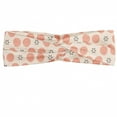 thumbnail image 1 of Pastel Headband, Continuous Modern Pattern with Symmetric Hatched Rounds, Elastic and Soft Women's Bandana for Sports and Everyday Use, Grey Red Coconut, by Ambesonne, 1 of 3