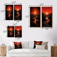 thumbnail image 4 of Designart "Magical Sunset Along the Riverbank I" Lakehouse Framed Wall Art Set Of 2 - Lake House Red Framed Wall Art Set Of 2, 4 of 6
