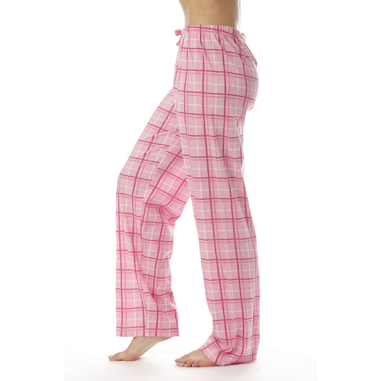 Just Love Women Plaid Pajama Pants Sleepwear (Pink Plaid, 1X)