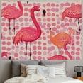 thumbnail image 2 of BCIIG Flamingo Polka Dots Kitsch Movement Tapestry Wall Hanging Unique Style for Home Decor - Living Room Bedroom Apartment Farmhouse Dorm 50x40inch, 2 of 6