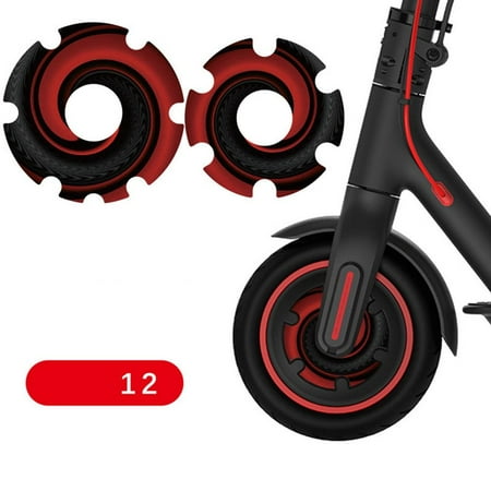 2Pcs/Set High Quality Electric Scooter for Xiaomi M365/1s/pro2 PVC Motor Protective Cover Shell Kick Scooter Accessories Front Wheel Sticker 12