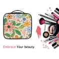 thumbnail image 6 of FORMRS Travel Makeup Bag Large Capacity Train Case Cosmetic Organizer with Adjustable Dividers, Retro Pink Floral, 6 of 8