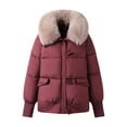 thumbnail image 4 of Winter Coats for Women Winter Coat With Hood Warm Thickened Down Jacket Outerwear Windproof Cold Weather Thermal Jacket For Ladies Winter Jackets for Women, 4 of 6