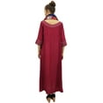thumbnail image 5 of Bimba Women's Indian Maroon Rayon Asymmetrical Hem Casual Kurta With Scarf - 28, 5 of 7