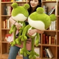 thumbnail image 4 of HEVIRGO Poupée en Peluche Dessin Animé Grenouille Verte Colorée Douce pour Chambre, 55cm, 4 of 10