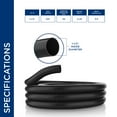 thumbnail image 2 of Alpine Corporation 1-1/2" I.D. x 25' Schedule 40 PVC Ultra Flexible Pond Hose, Black, 2 of 9