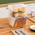 thumbnail image 2 of Tiitstoy Airtight Bread Storage Containers Bread Box Plastic Reusable Loaf Cake Clear Bread Dispenser Fresh Bread Organizer Bin, 2 of 8