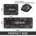 thumbnail image 3 of 2 PCS Kitchen Rugs and Mats Non Skid Washable Black Kitchen Mat Soft Super Absorbent Anti Fatigue Kitchen Mat Runner Set Doormat Bathroom, 3 of 5