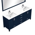 thumbnail image 4 of 72 in. Wide Navy Blue Double Vanity / Stain-Resistant Quartz, Included Faucet and Mirror / Modern Bathroom, 4 of 4